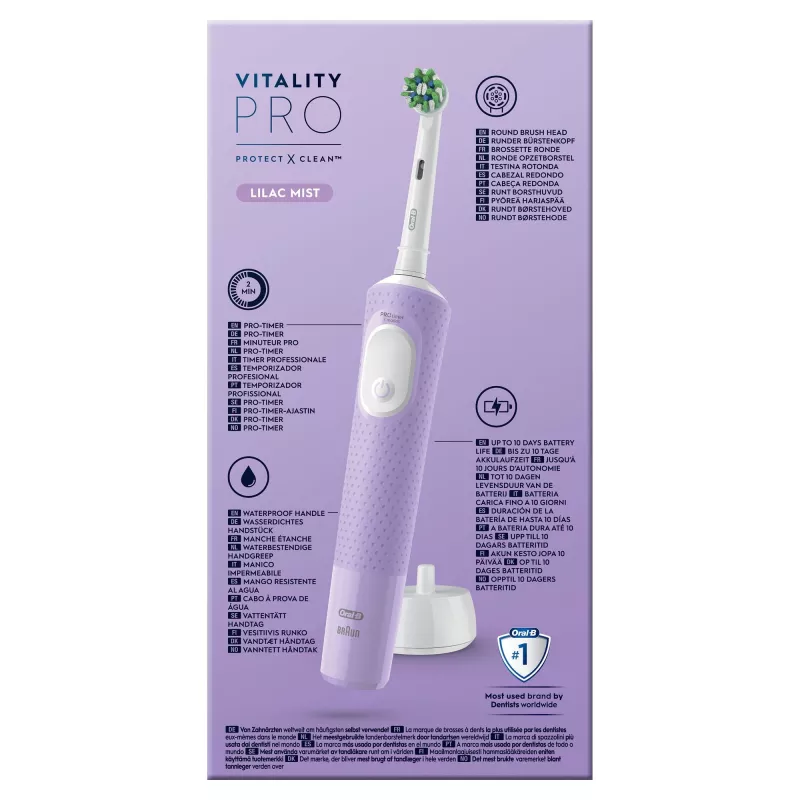 Szczoteczka elektryczna Oral-B Vitality Pro Fioletowa 1 Końcówka