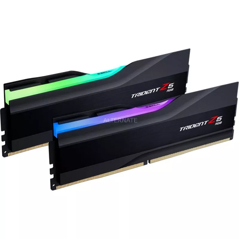 DIMM 64 GB DDR5-6000 (2x 32 GB) Dual-Kit, Arbeitsspeicher schwarz, F5-6000J3040G32GX2-TZ5RK, Trident Z5 RGB, INTEL XMP