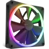 Wentylator obudowy NZXT F140 RGB 14 cm, czarny, 500–1800 RPM, łożysko Fluid Dynamic, 4-pin, 18 diod LED