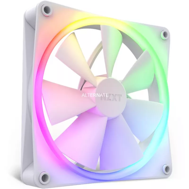 NZXT F140 RGB 140mm Biały Pojedynczy Wentylator