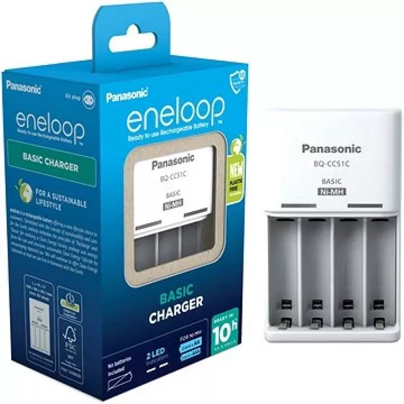 Panasonic 52051E02 Basic BQ-CC51 Ładowarka USB NiMH AAA/AA LED Status