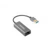Koncentrator USB NATEC Cricket USB 3.2 Gen 1 Type-A z RJ-45 Ethernet 1000 Mbit/s, obudowa aluminiowa, czarny