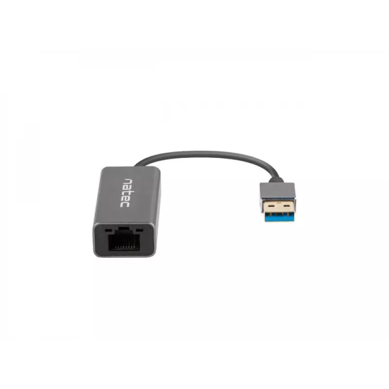 Koncentrator USB NATEC Cricket USB 3.2 Gen 1 Type-A z RJ-45 Ethernet 1000 Mbit/s, obudowa aluminiowa, czarny