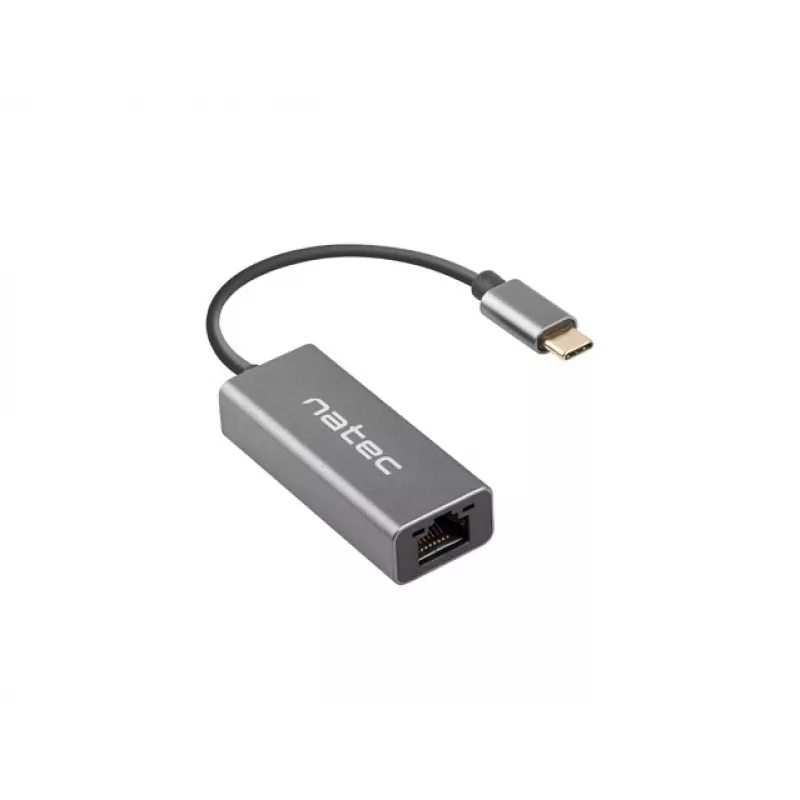 NATEC Cricket USB 3.2 Gen 1 Type-C Szary Hub Ethernet 1000 Mbit/s