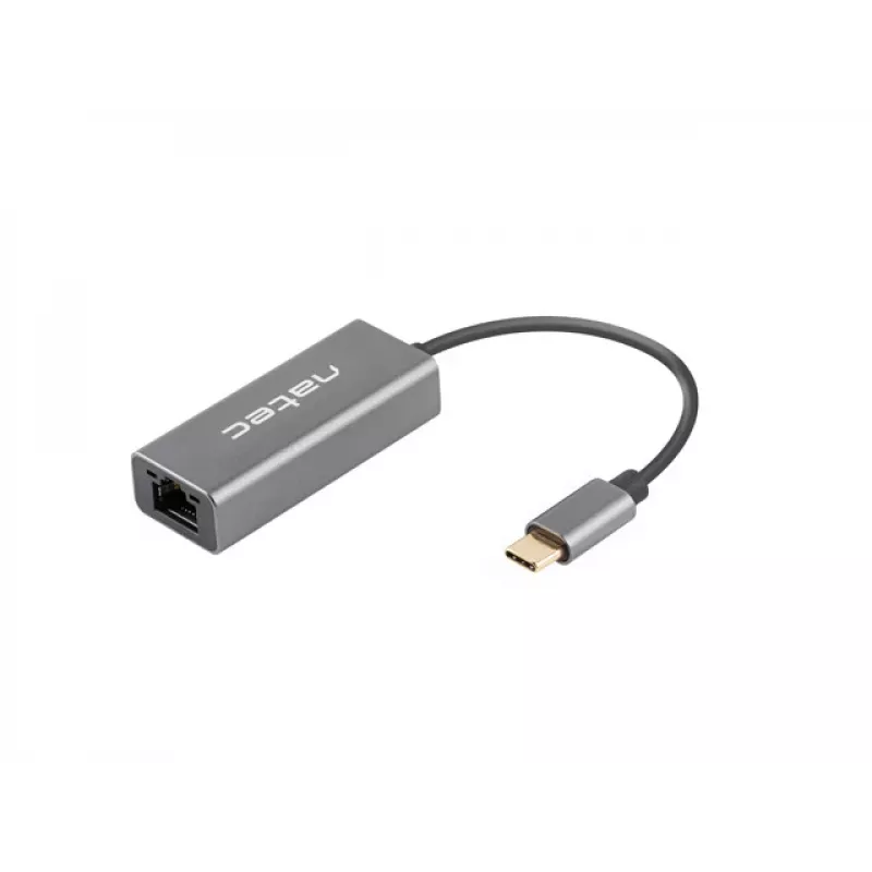 NATEC Cricket USB 3.2 Gen 1 Type-C Szary Hub Ethernet 1000 Mbit/s