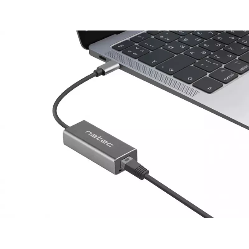 NATEC Cricket USB 3.2 Gen 1 Type-C Szary Hub Ethernet 1000 Mbit/s