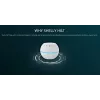 Shelly H&T, Czujnik wilgotności i temperatury bezprzewodowy, Kompaktowy, WiFi, Higrometr, Monitor, Automatyka domowa, Aplikacja iOS Android – Czarny