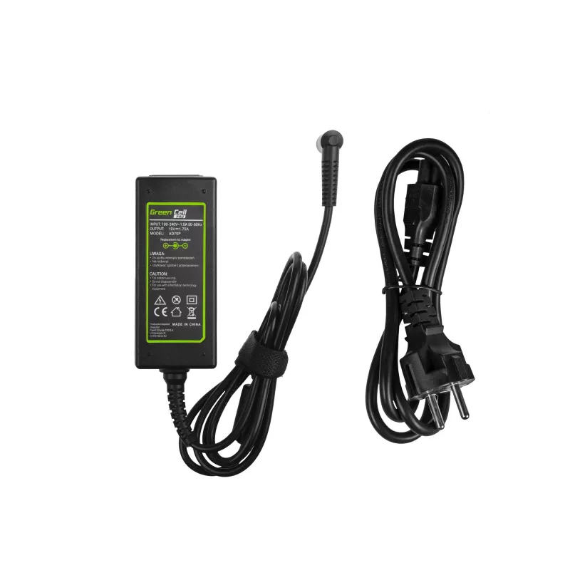 Zasilacz Green Cell AD70P do laptopów ASUS, 33W, 19V 1,75A, wewnętrzny, czarny