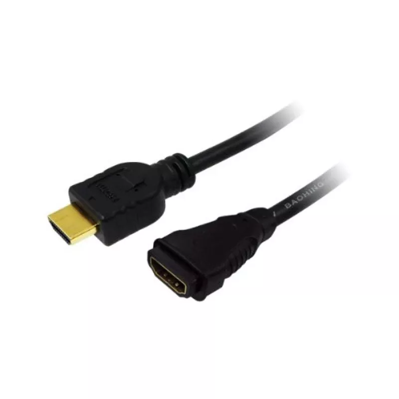 LogiLink CH0057 Przedłużacz HDMI Czarny 4K UHD 3m Wtyk HDMI-A