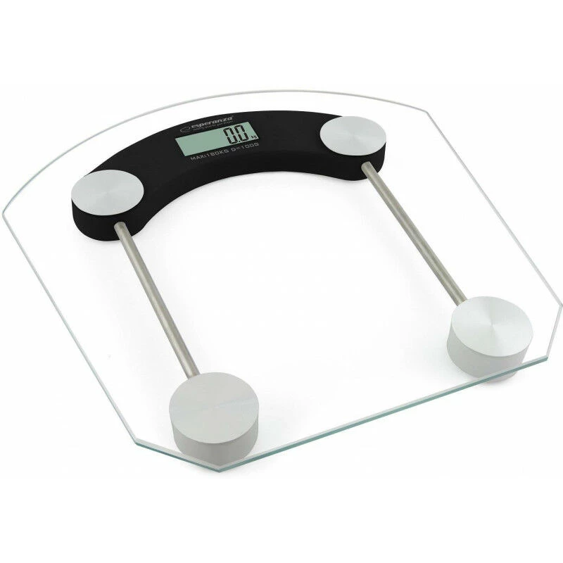 Esperanza - Waga łazienkowa Nza Pilates EBS008K przezroczysta - czarna (EBS008K)
