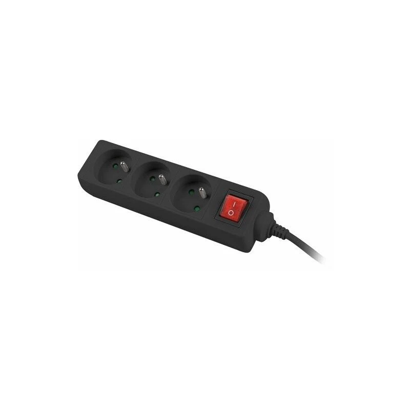 Przedłużacz Lanberg PS1-03E-0150-BK (1,5 m, czarny) (PS1-03E-0150-BK)