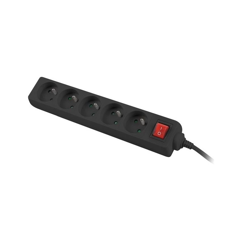 Przedłużacz zasilający Lanberg PS1-05E-0300-BK 3 m 5 gniazd AC Wewnętrzny Biały