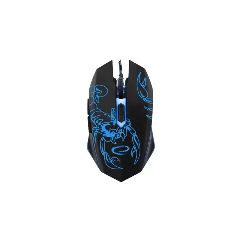 Esperanza MX203 SCORPIO - Mysz - USB - Niebieski - Hiiri - Optinen - 6 Przycisków - Czarny