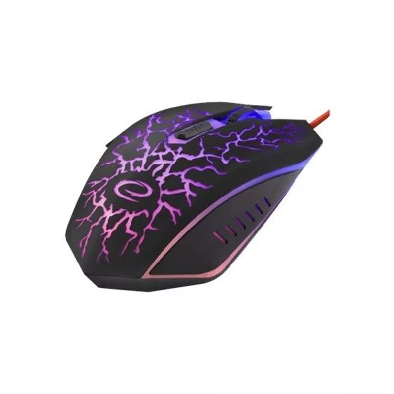 Esperanza MX211 LIGHTNING - Mysz - USB - Hiiri - Optyczna - 6 przycisków - Czarna