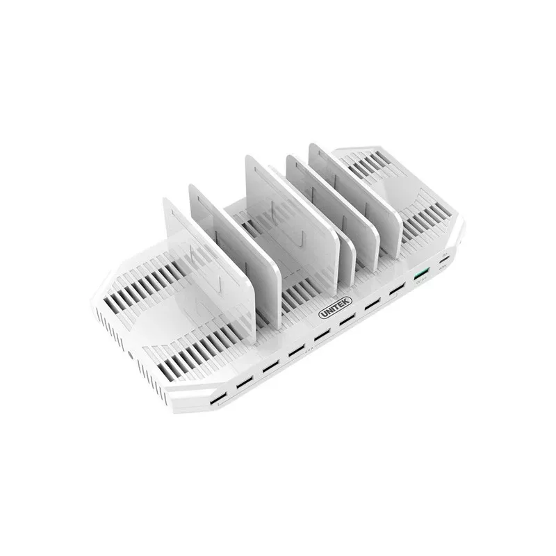 UNITEK Y-2190 Stacja ładująca organizer wolnostojący biały