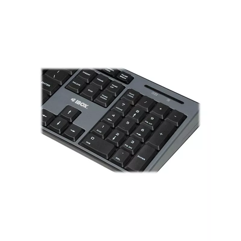 IBOX Desktop Kit Pro bezprzewodowa klawiatura i mysz, QWERTY pełnowymiarowa 104 klawisze, 2.4 GHz, 1200 DPI, czarna