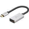 Wentronic 60194 Przejściówka wideo 0,15 m USB Type-C HDMI Czarny - Srebrny (60194)