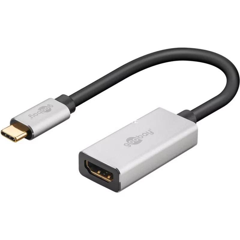 Wentronic 60194 Przejściówka wideo 0,15 m USB Type-C HDMI Czarny - Srebrny (60194)