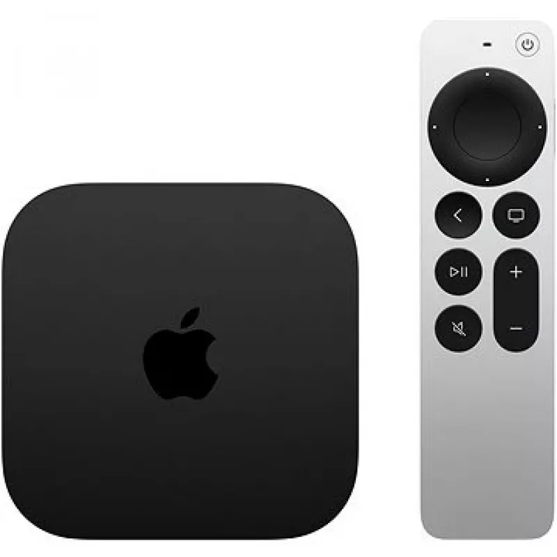 Apple TV 4K Czarny, Srebrny 4K Ultra HD 128 GB Wi-Fi Ethernet LAN