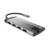 NATEC Fowler Plus USB Type-C Czarny Szary MicroSD SD Hub