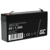 Bateria UPS zielony Cell AGM13, szczelna kwasowo-ołowiowa VRLA 6 V 1,3 Ah, 290 g, czarna