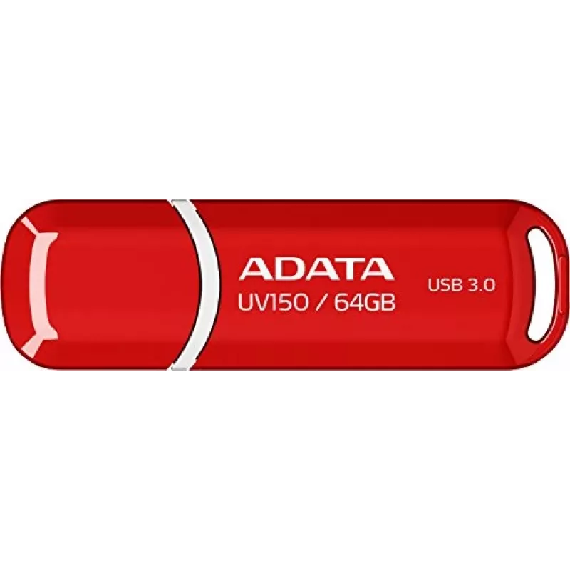 Pamięć USB ADATA DashDrive UV150 64 GB, USB Type-A 3.2 Gen 1, czerwony, konstrukcja z zatyczką