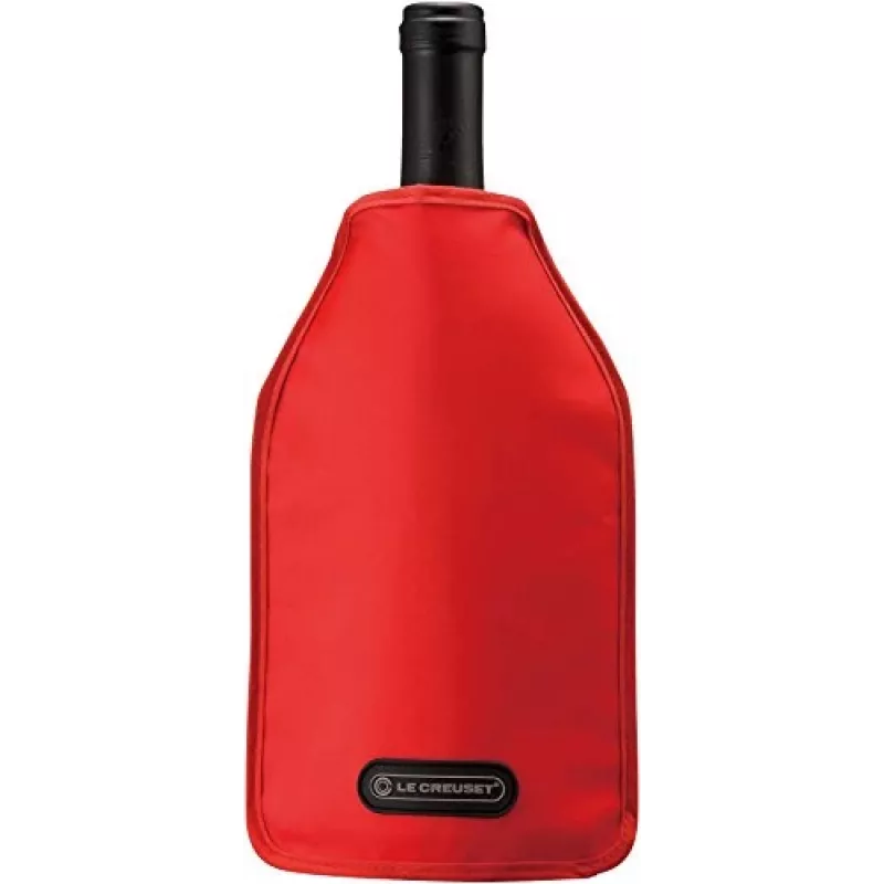 Le Creuset Czerwony rękaw chłodzący do butelki wina