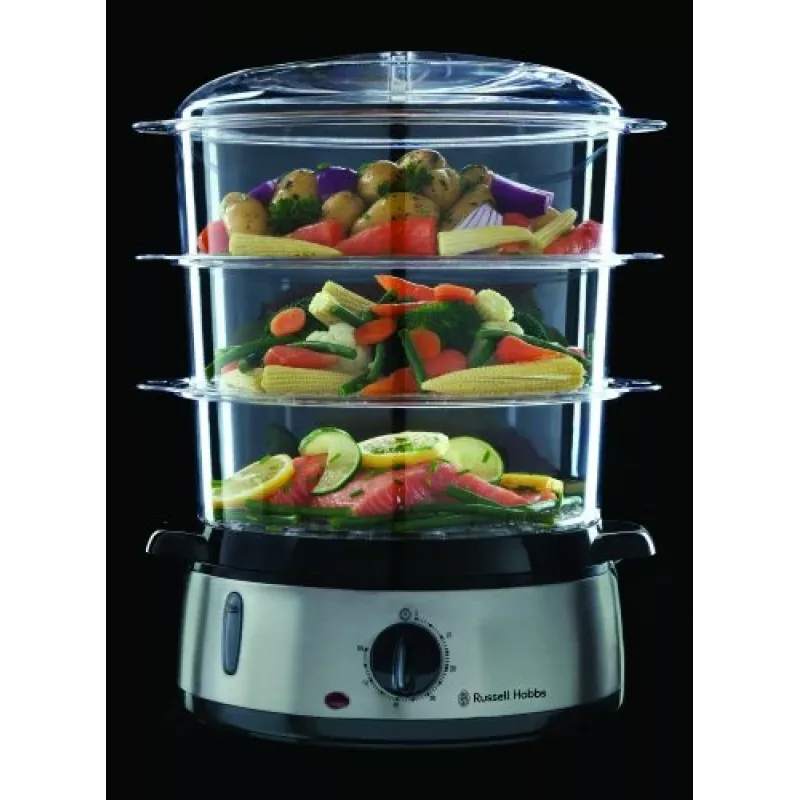 Parowar Russell Hobbs 19270-56, 3 kosze, łącznie 9 l, 800 W, stal nierdzewna