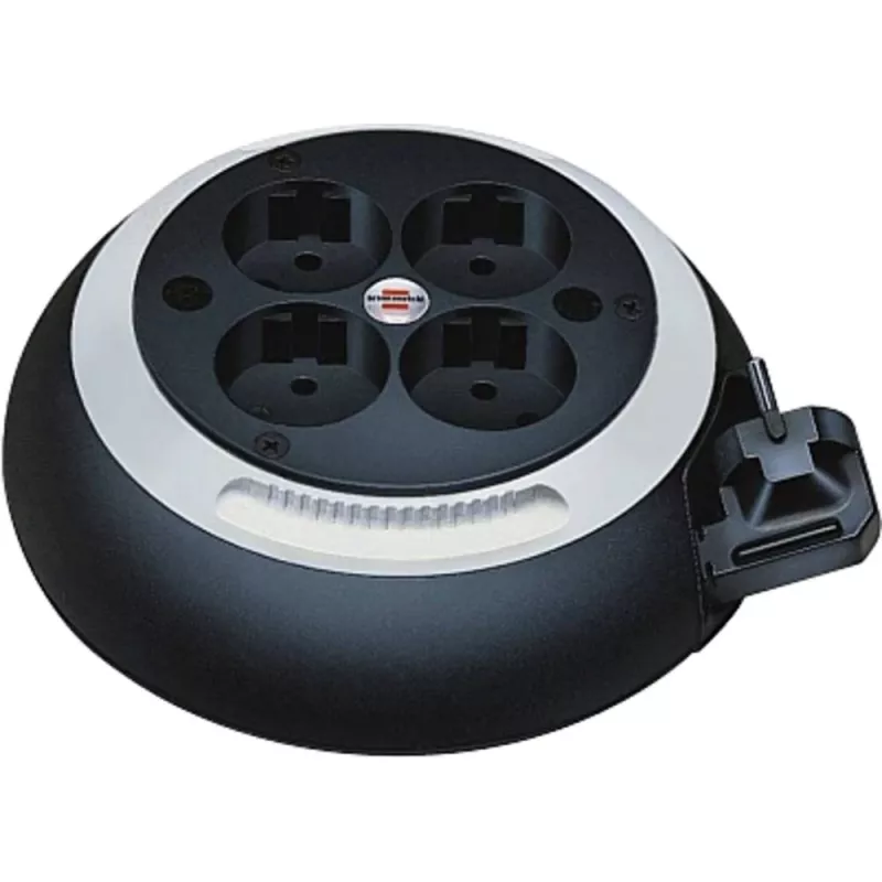 Comfort-Line Mini-bęben kablowy CL-S 4-drożny (czarny/biały, 3 metry)