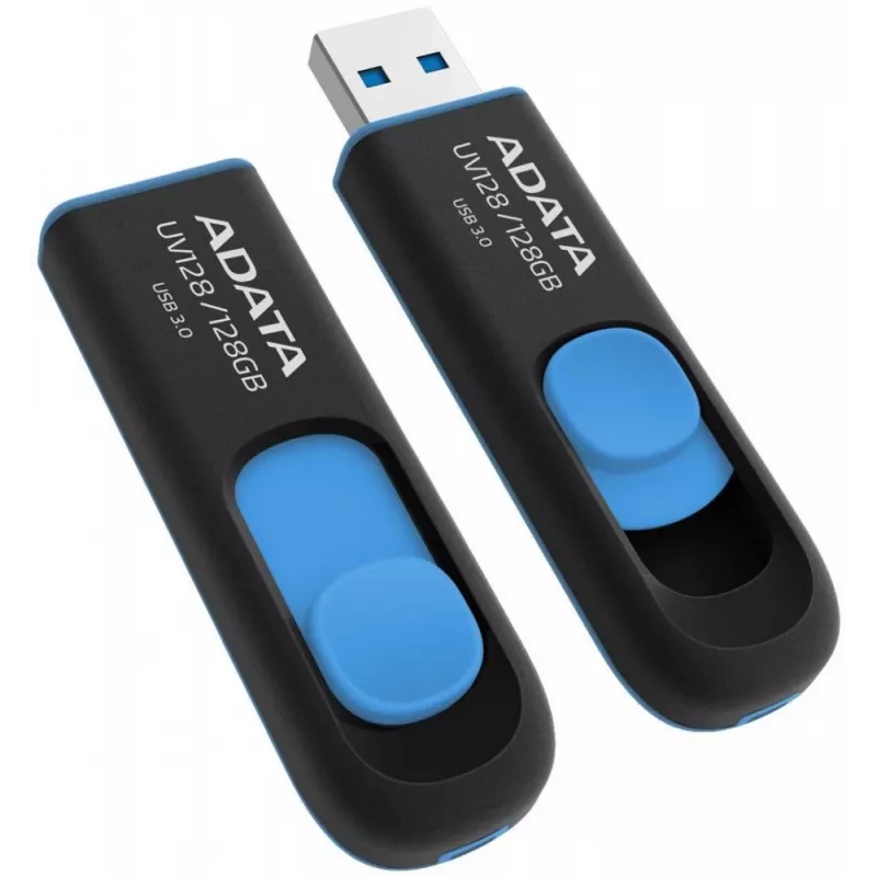 ADATA DashDrive UV128 128 GB pamięć USB USB Type-A 3.2 Gen 1 (3.1 Gen 1) Czarny, Niebieski