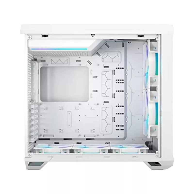 Obudowa PC Fractal Design Torrent White — obsługuje ATX, EATX, microATX, ITX; 2x wentylatory 180 mm z przodu; zatoki 2,5 cala/3,5 cala