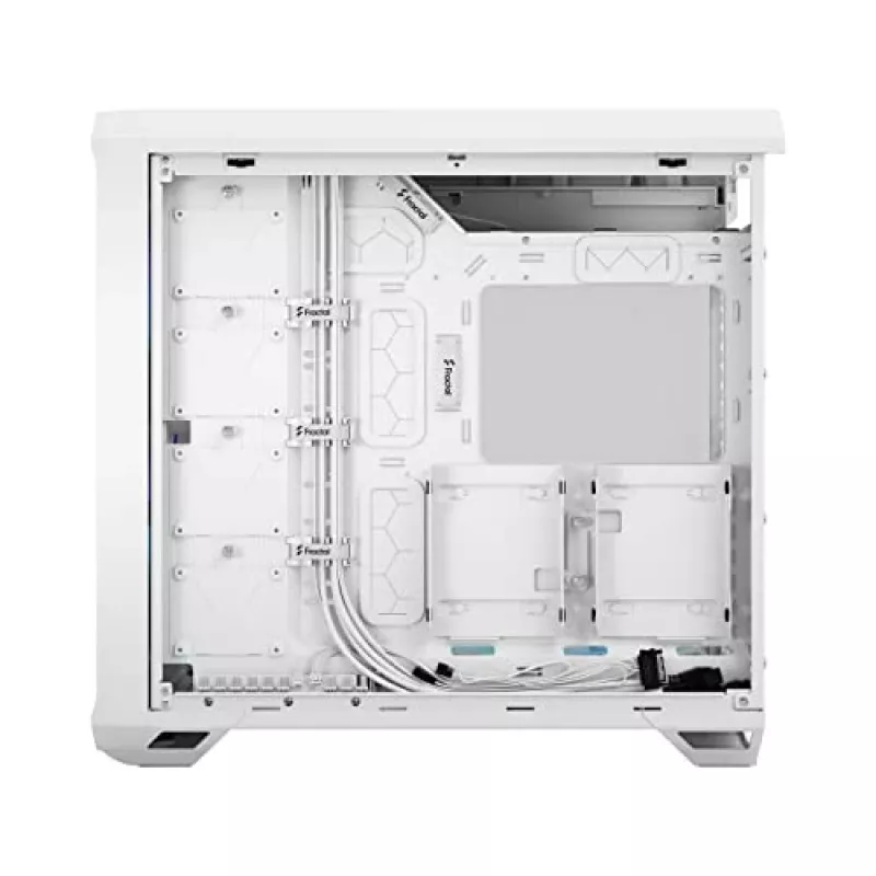 Obudowa PC Fractal Design Torrent White — obsługuje ATX, EATX, microATX, ITX; 2x wentylatory 180 mm z przodu; zatoki 2,5 cala/3,5 cala