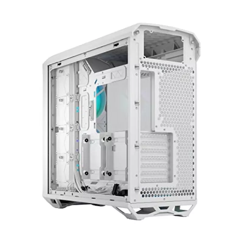 Obudowa PC Fractal Design Torrent White — obsługuje ATX, EATX, microATX, ITX; 2x wentylatory 180 mm z przodu; zatoki 2,5 cala/3,5 cala
