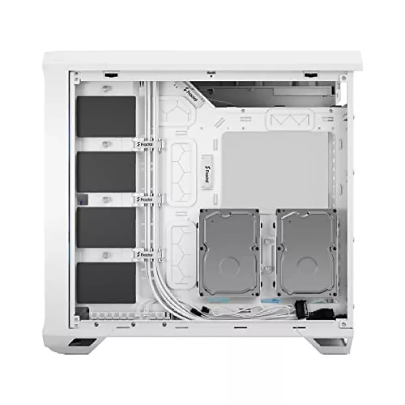 Obudowa PC Fractal Design Torrent White — obsługuje ATX, EATX, microATX, ITX; 2x wentylatory 180 mm z przodu; zatoki 2,5 cala/3,5 cala