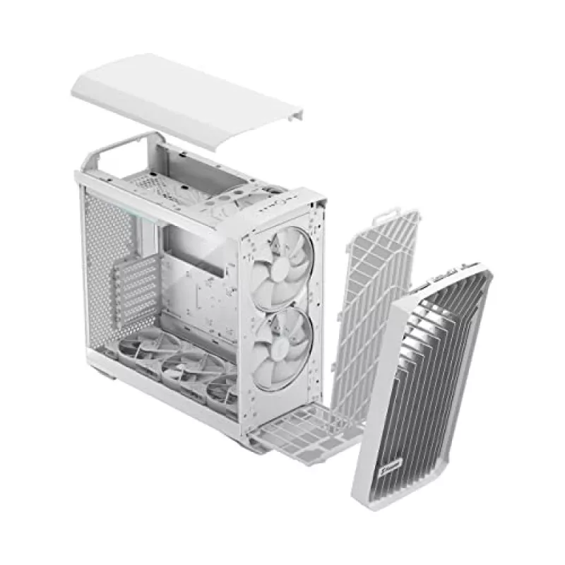Obudowa PC Fractal Design Torrent White — obsługuje ATX, EATX, microATX, ITX; 2x wentylatory 180 mm z przodu; zatoki 2,5 cala/3,5 cala