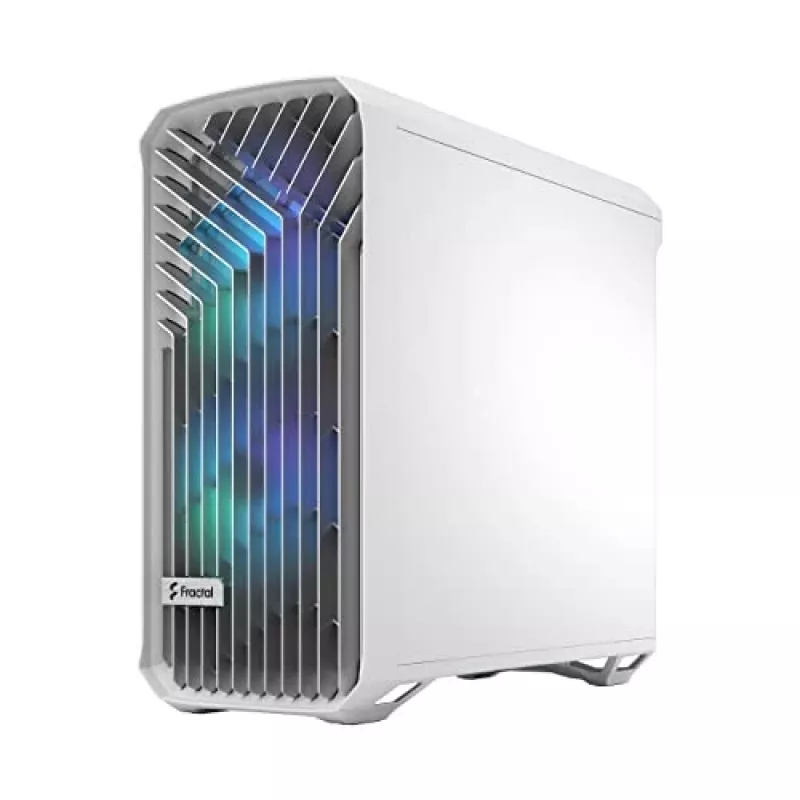 Obudowa PC Fractal Design Torrent White — obsługuje ATX, EATX, microATX, ITX; 2x wentylatory 180 mm z przodu; zatoki 2,5 cala/3,5 cala