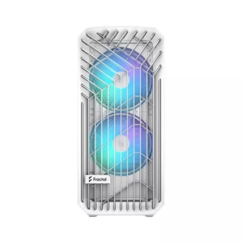Obudowa PC Fractal Design Torrent White — obsługuje ATX, EATX, microATX, ITX; 2x wentylatory 180 mm z przodu; zatoki 2,5 cala/3,5 cala