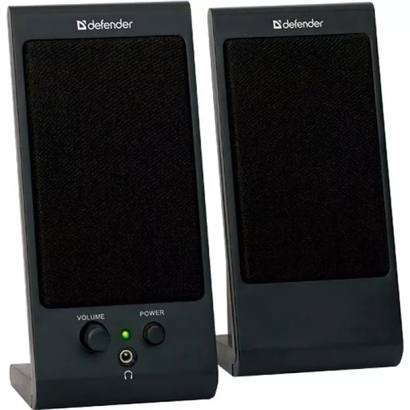 Głośniki biurkowe / podstawkowe DEFENDER SPK-170 2.0, 4 W RMS, przewodowe USB 5 V, 3,5 mm, czarne