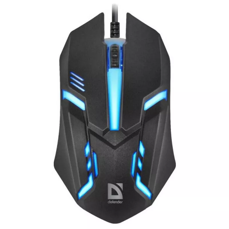 Przewodowa mysz optyczna DEFENDER CYBER MB-560L — symetryczna, 1200 DPI, USB Typ-A, 2 przyciski, czarna