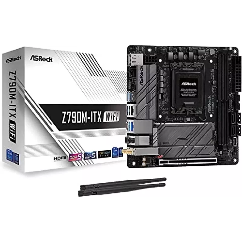 Płyta główna ASRock Z790M-ITX WiFi — Intel Z790, LGA 1700, mini ITX, DDR5, 2x DIMM, 64GB, 2.5Gb LAN, Wi‑Fi 6E