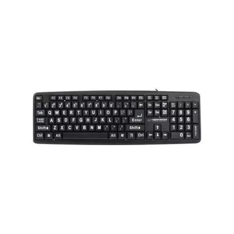Klawiatura Esperanza EK129 USB QWERTY UK angielska Czarna