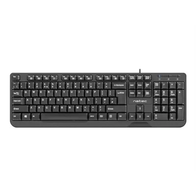 Klawiatura NATEC TROUT SLIM USB, układ US, czarna