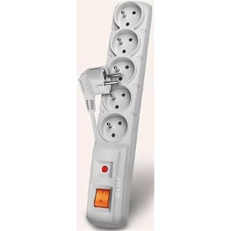 Listwa zasilająca z przełącznikiem: 5 gniazd, kabel 5 m, czarna