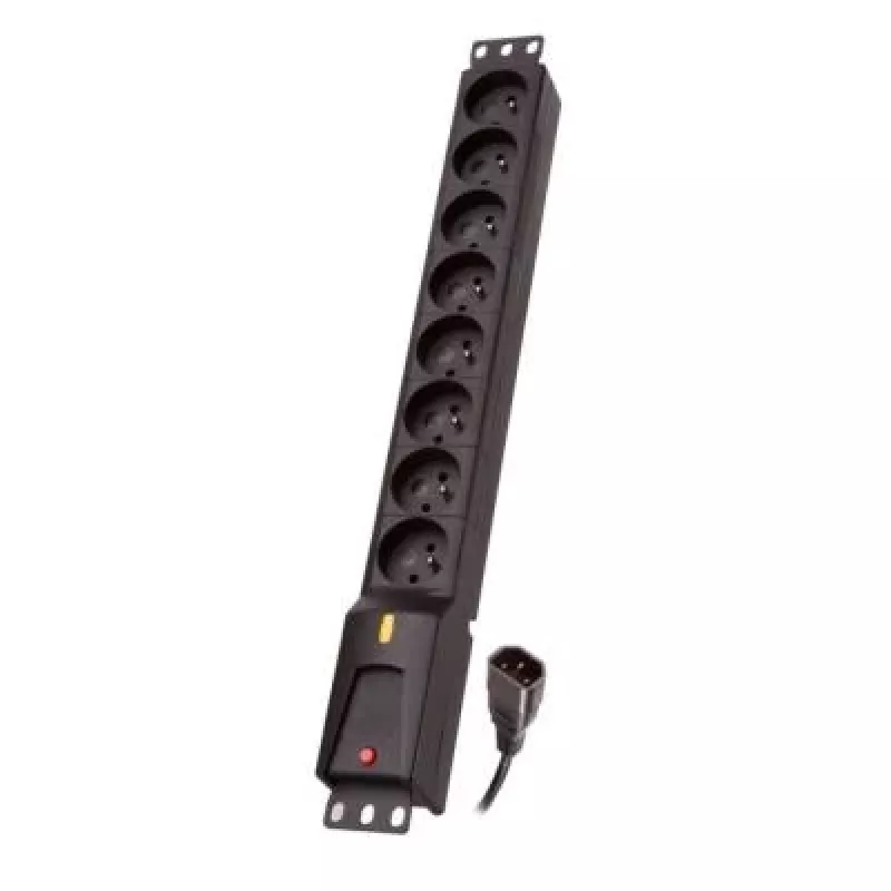 Listwa zasilająca lestar LZRM 810 BW ze złączem IEC 320, kabel 5,0 m