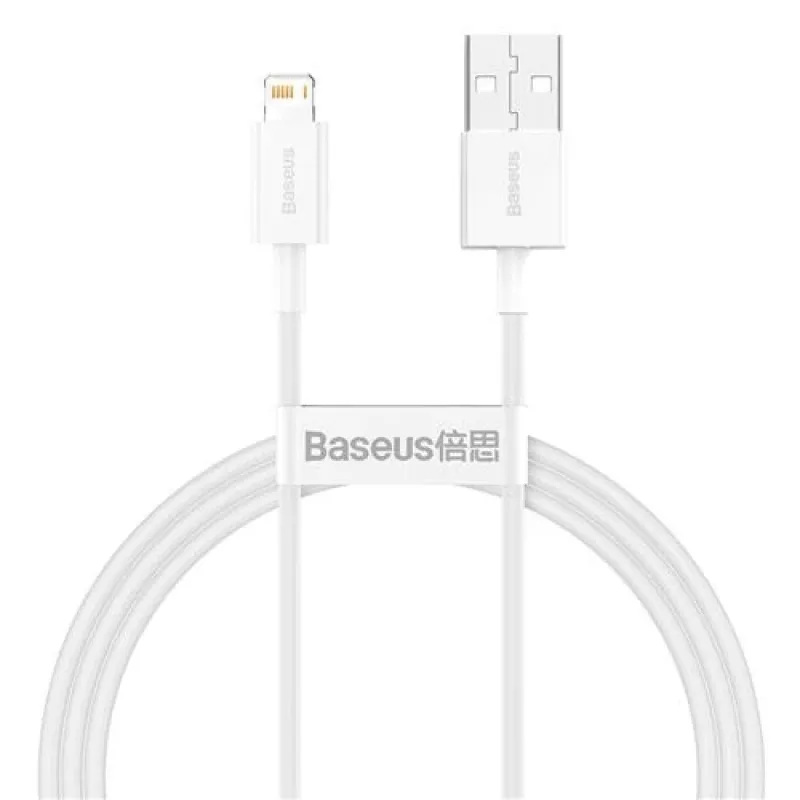 Kabel do telefonu komórkowego Baseus CALYS-A02 biały 1 m USB A Lightning