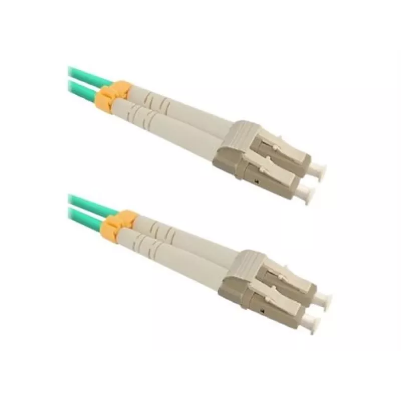 Qoltec - kabel krosowy - LC/UPC Multimod (M) do LC/UPC Multimod (M) - 1 m - światłowód - Duplex - 50/125 mikronów - OM3 - bezhalogenowy