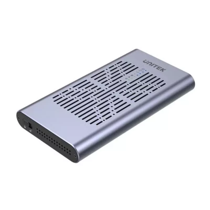 Obudowa SSD Unitek S1206A na 2 dyski M.2 NVMe PCIe Gen3 x4, USB 3.2 Gen 2 (10 Gbit/s), aluminium, USB-C, zawiera zasilacz