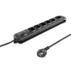 Listwa przeciwprzepięciowa Qoltec 6 gniazd 1.8m 50111