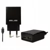 Ładowarka podróżna Beline Beli0011 — 2× porty USB, kabel microUSB, wyjście 2 A, czarna