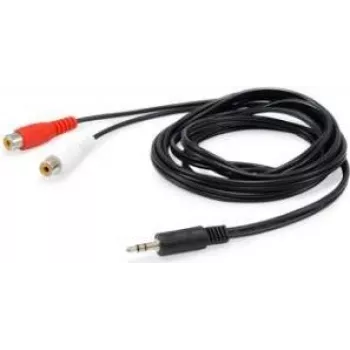 Equip 147093 kabel audio 250 m 2 x RCA 3.5mm czarny